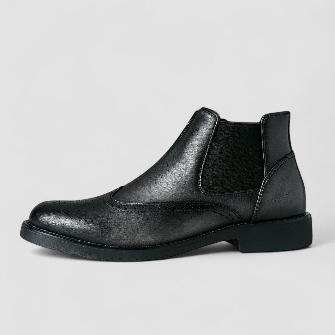 Konrad – Nowoczesny akcent brogue – Chelsea boots-10291705610583-Krystyna Skórzane Atelier