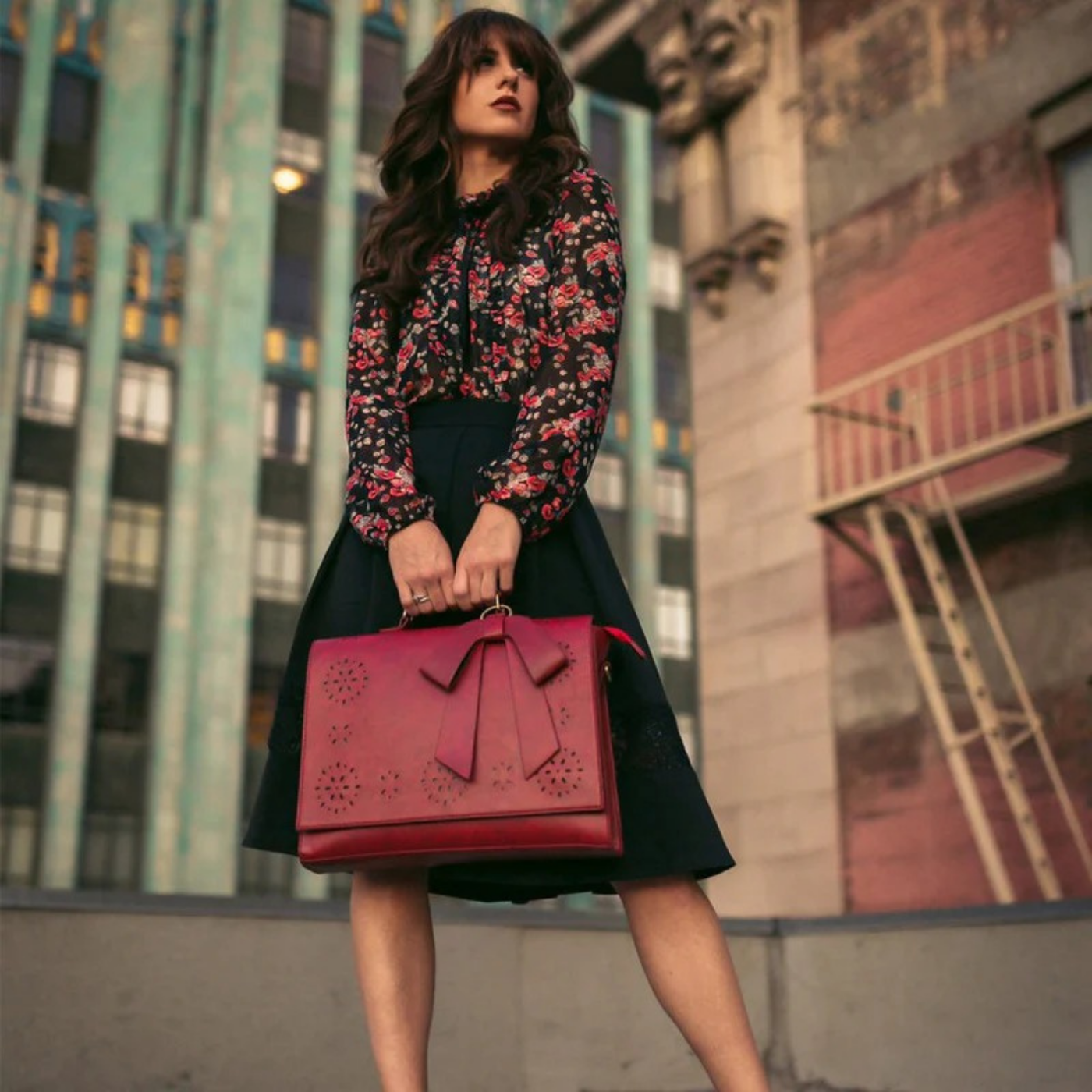 Helen – Stylowa kokarda – Torebka damska-10287801565527-Krystyna Skórzane Atelier