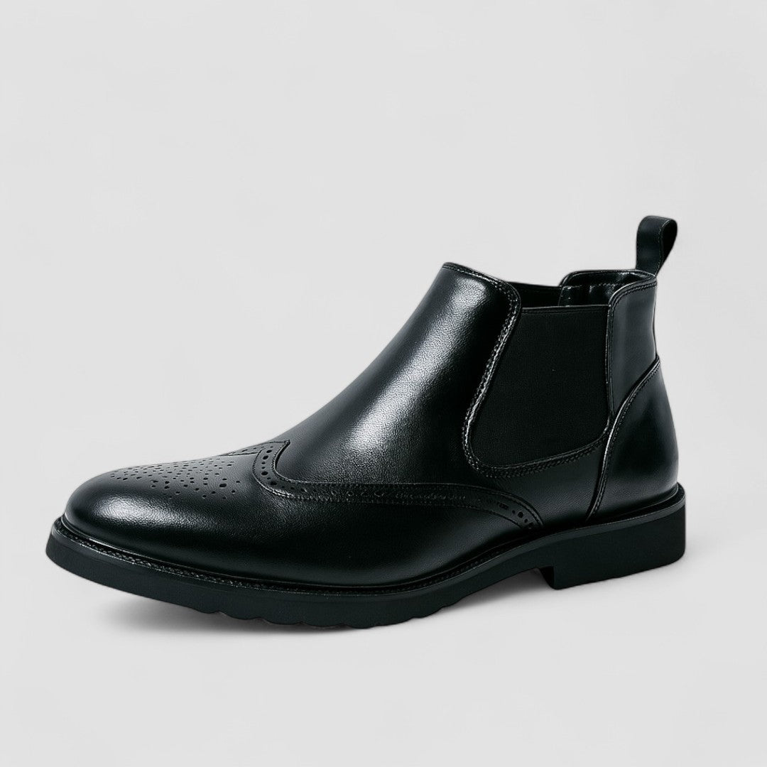 Konrad – Nowoczesny akcent brogue – Chelsea boots-10291705610583-Krystyna Skórzane Atelier