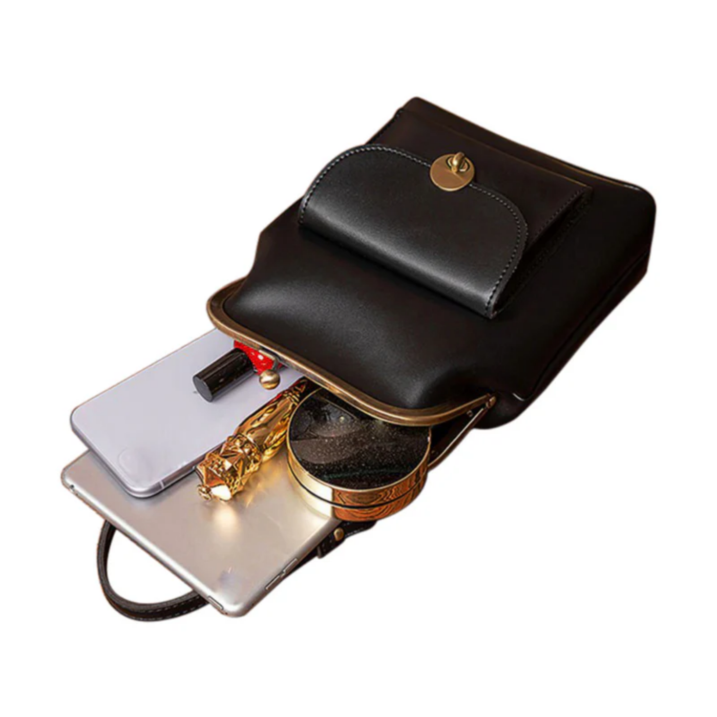 Lucyna – Klasyczne zapięcie – Torba crossbody-10287801336151-Krystyna Skórzane Atelier