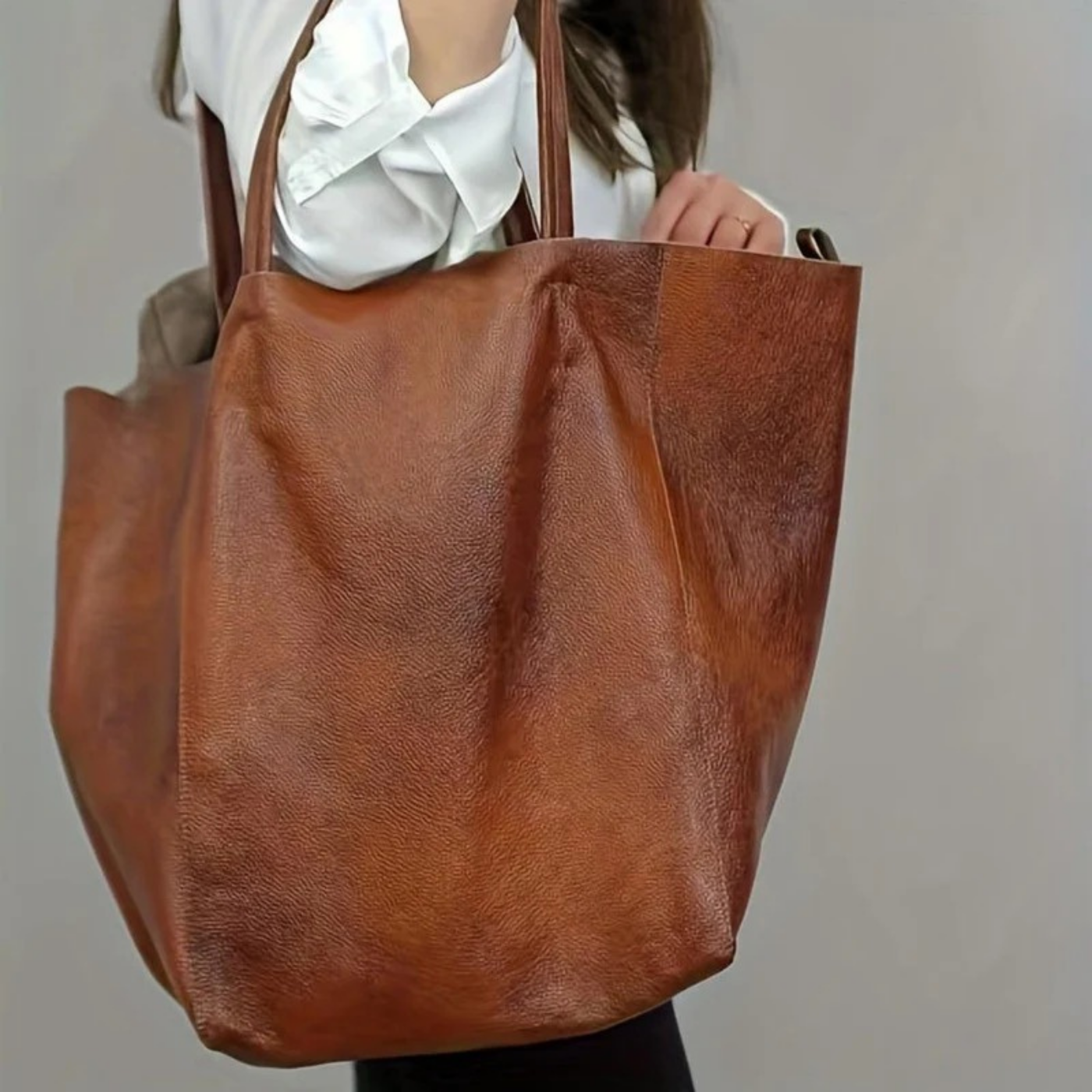 Elwira – Minimalistyczny oversize’owy design – Torebka typu tote-10287801139543-Krystyna Skórzane Atelier