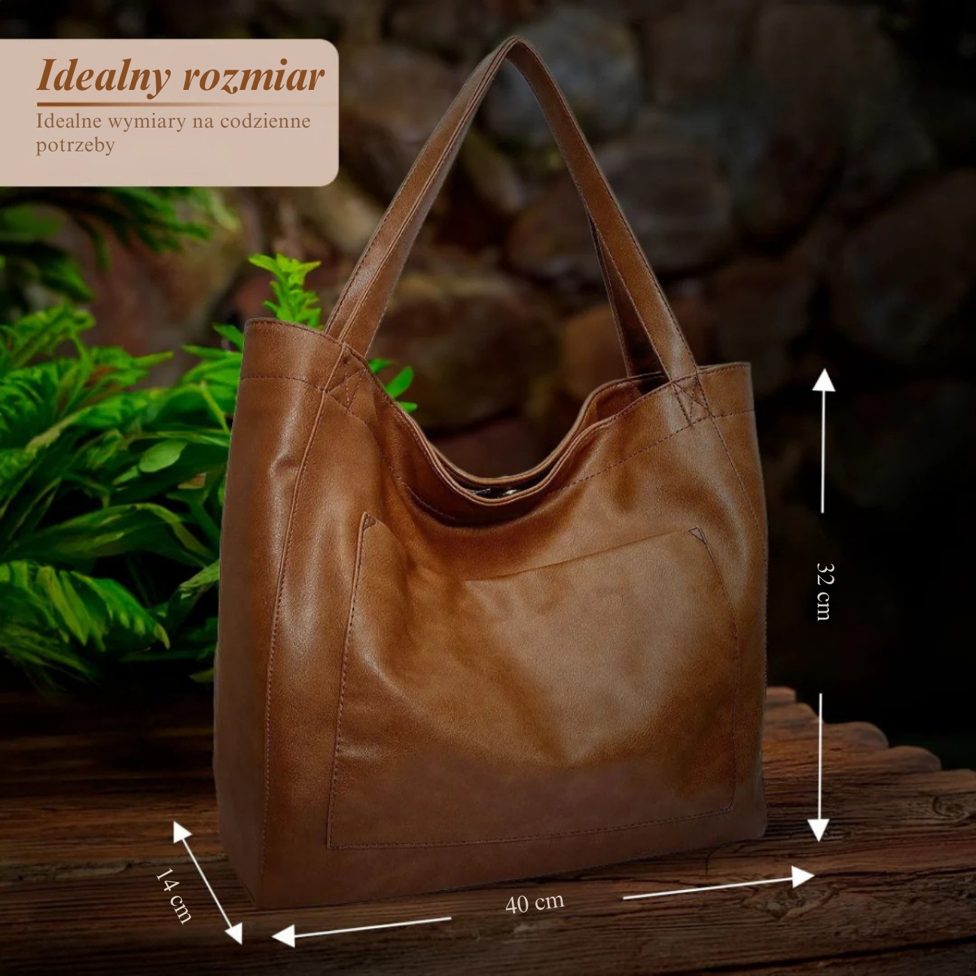 Josephine - Vintage’owa torebka na ramię-10287800746327-Krystyna Skórzane Atelier