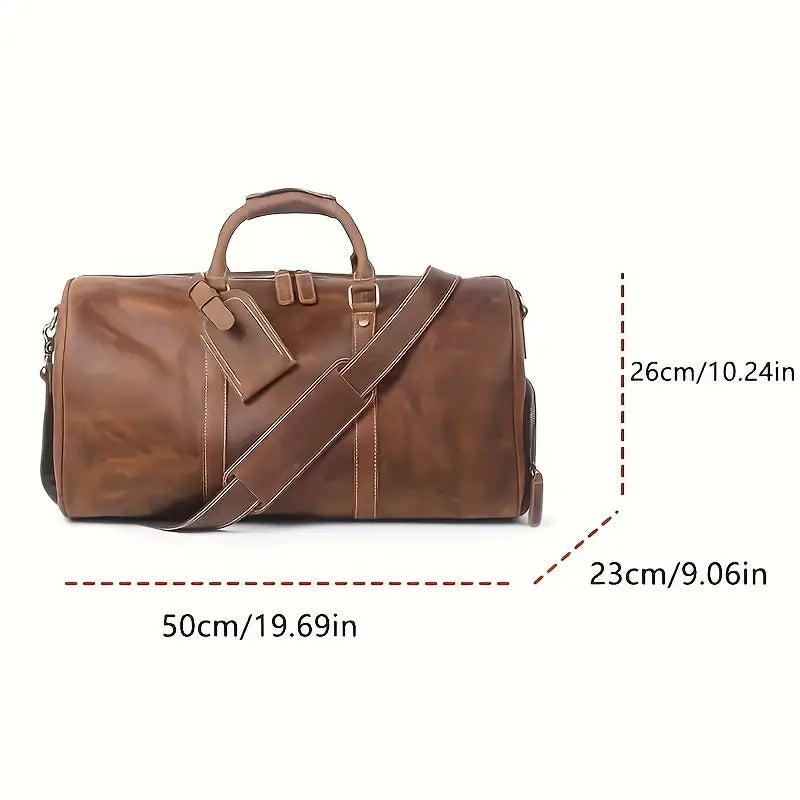 Dominik – Ponadczasowa siła – Torba podróżna typu duffle-10287811952983-Krystyna Skórzane Atelier